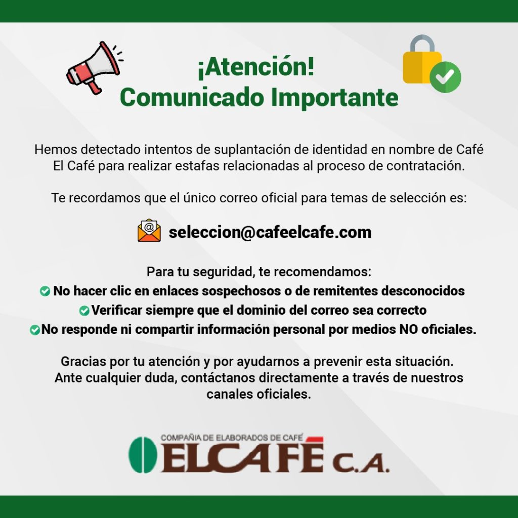 El Cáfe foto aviso de correo